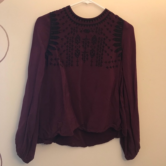 burgundy blouse forever 21